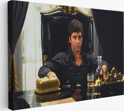 Scarface Alpacino İtalyan Mafya Kanvas Tablo-5137