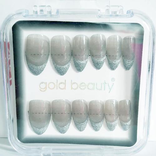 Beauty Kedi Gözü Takma Tırnak 12 li EP-1527 - 10 Sedefli Gümüş Gri