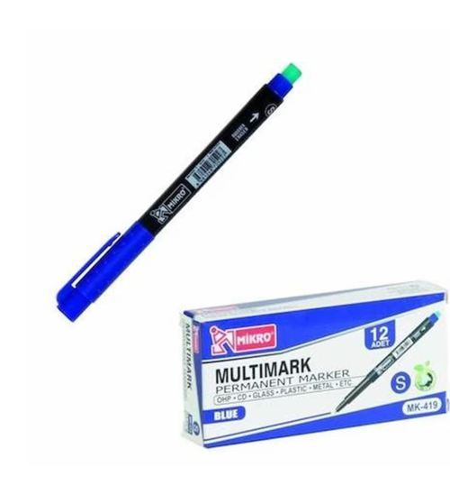 Cd-dvd Kalemi Asetat Kalemi S Mavi Mk-419-mk Permanent Marker 2 adet