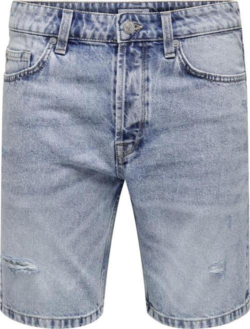 Rahat Erkek Denim Şort 22024848_Onsedge L. Blue Destroy 48