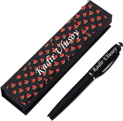 Kişiye Özel Karpuz Tasarımlı Kutulu Hediye TüKenmez Rubber Kalem