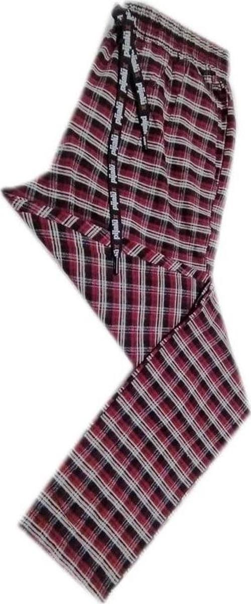 Erkek Kareli Poplin Cepli Alt Pijama