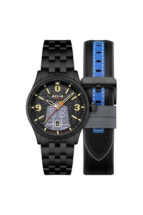 Flyboy Capcom 1942 Otomatık Pıxel Av-4121-33 (Seiko Nh35 Mekanizmalı) Erkek Kol Saati