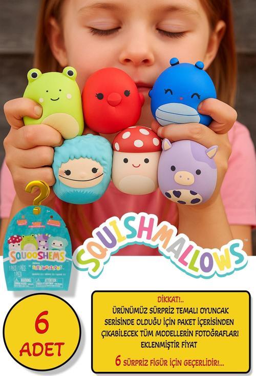 Squishmallows Squooshems – 6 Adet - 6.5 CM VIP Sürpriz Yumuşacık Koleksiyon Oyuncağı Seri 11