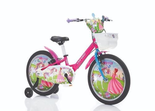 LOVELY KIZ ÇOCUK BİSİKLETİ V 16 JANT PEMBE KIRMIZI