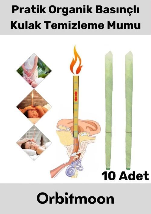 Premium Seri Kulak İçi Kir Temizleme Hava Basınçlı Doğal Aromaterapi Mumu 10 Adet