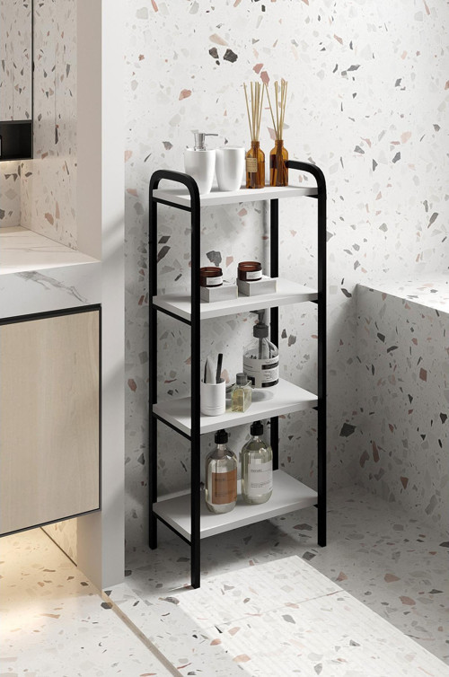 Miyo Banyo Düzenleyici Mutfak Rafı Banyo Dolabı Çok Amaçlı Dolap 4 Katlı Metal Mutfak Düzenleyici