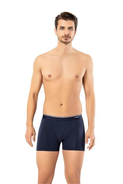 Lacivert Pamuk Elastan 2 Li Klasik Boxer 1445
