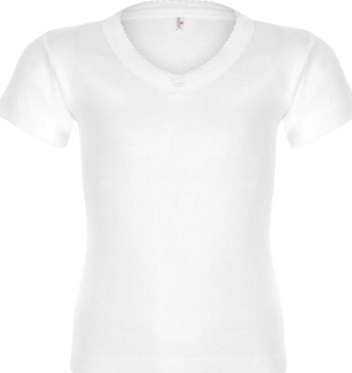 İç Giyim %100 Pamuk Beyaz Ribana Kollu Kız Çocuğu Atlet (3 Adet)