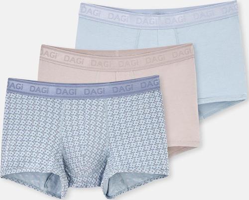 Açık Gri-Gri 4210 3'Lü Desenli Mıcro Modal Boxer