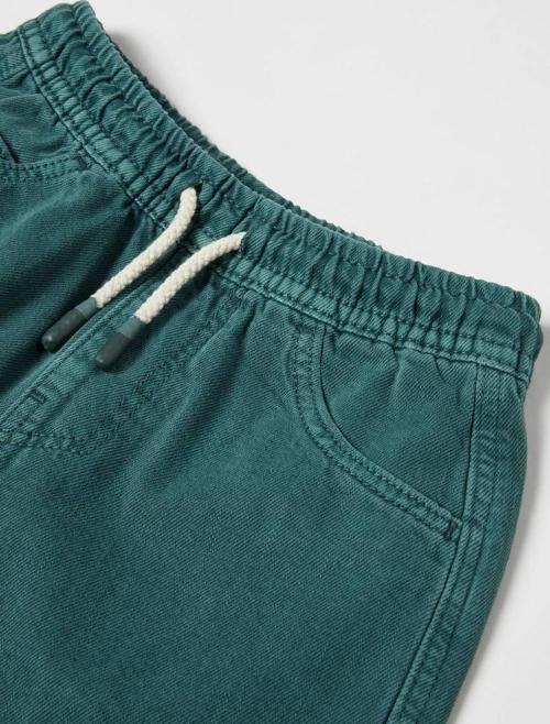 Denim Şort - Yeşil