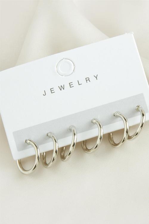 6 Adet Boru Halka Küpe 2 Cm