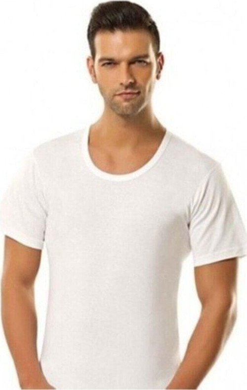 İç Giyim Erkek Beyaz 3'Lü Paket 1150 Penye Bisiklet Fanila 1150-3