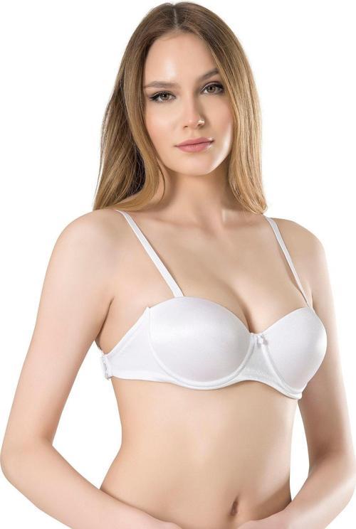 3020 Basic Sırtı Şeffaf Beyaz Destekli Sütyen