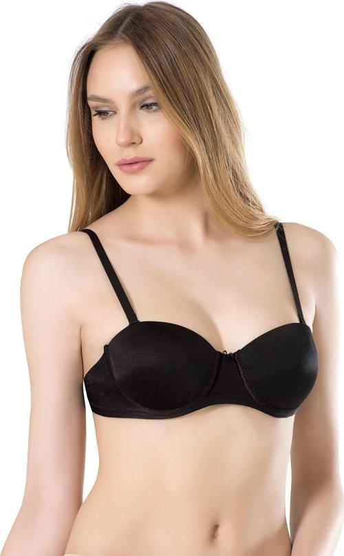 3020 Basic Sırtı Şeffaf Siyah Destekli Sütyen