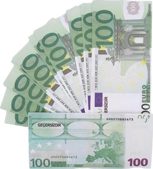300 Adet 100 Euro Sahte Para Geçersiz Düğün Parası Parti Şaka Malzemesi