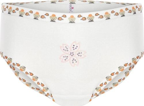 İç Giyim Beyaz Ribana Taşlı Kız Çocuk Külot 4325