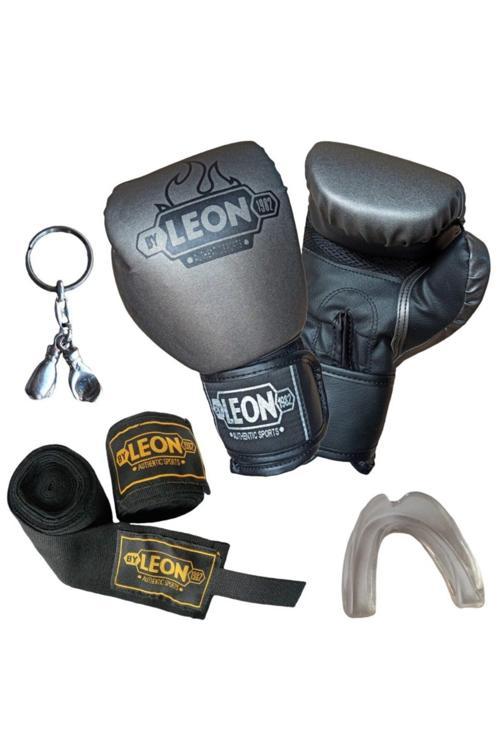 Leon Blade Training Boks Eldiveni, Bandaj Dişlik Anahtarlık Seti Gri