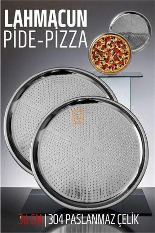 Lahmacun Pizza Pide Pişirme Tepsisi 36 CM 2 li SET