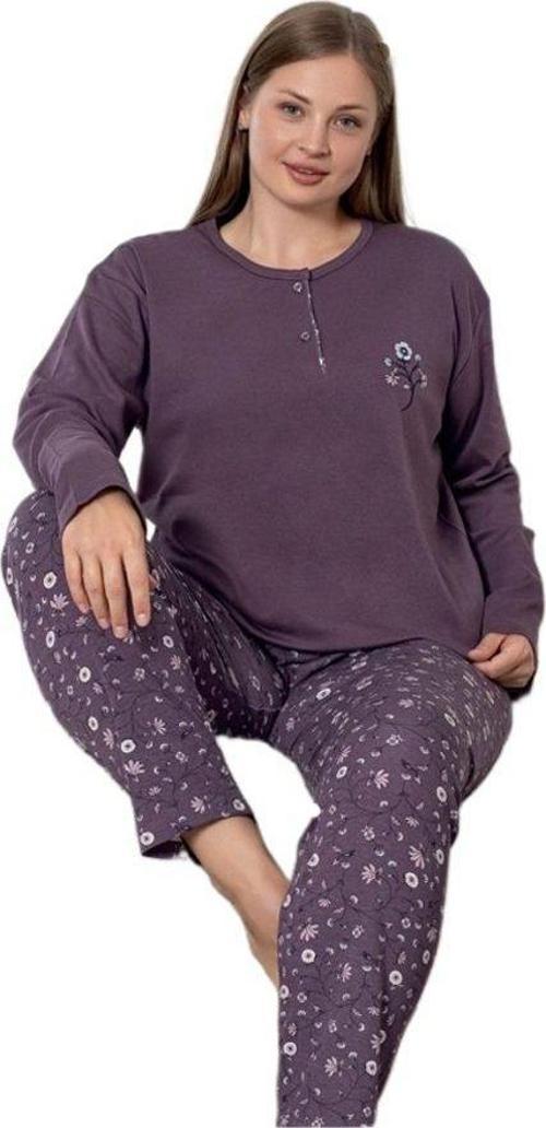 Serena Line İnterlok Kumaş Büyük Beden Kadın Pijama Takımı Kışlık 3XL/6XL