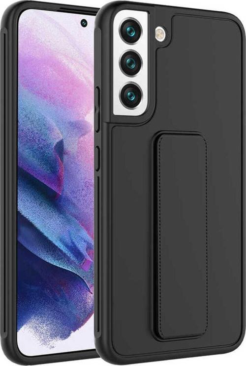 Galaxy S22 Plus Uyumlu Zore Qstand Kılıf-Siyah
