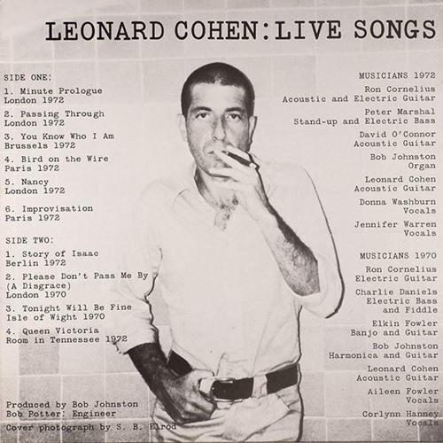 Leonard Cohen: Live Songs