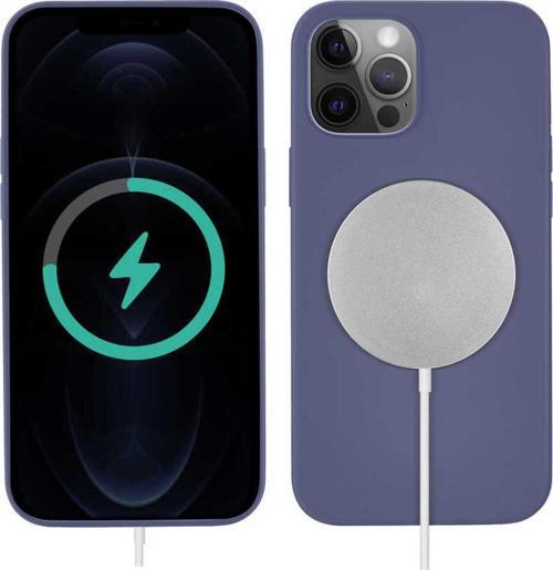 İphone 13 Pro Max Uyumlu Zore Silksafe Wireless Kılıf-Mor