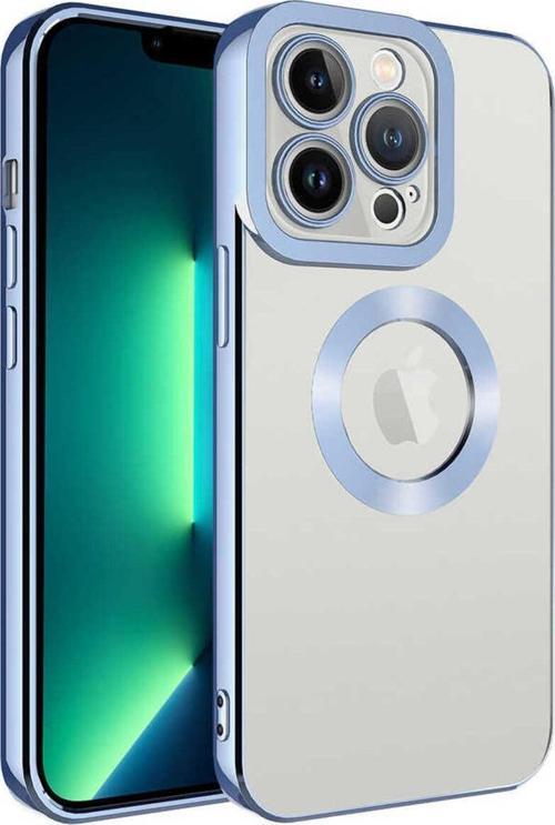 İphone 11 Pro Uyumlu Kamera Korumalı Logo Gösteren Zore Omega Kılıf-Sierra Mavi