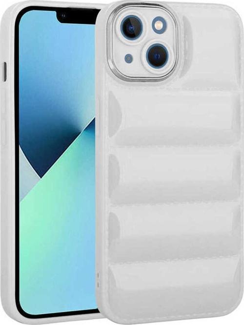 İphone 14 Uyumlu Kamera Korumalı Parlak Aihttg'Li Zore Galya Kılıf-Beyaz