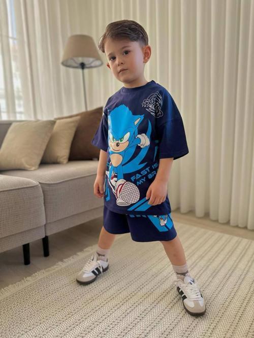 Sonic Baskılı Çocuk Takım – Tişört ve Şort