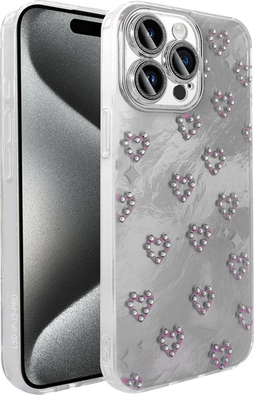 İphone 15 Pro Max Kılıf Kamera Korumalı Figürlü Zore Ponti Silikon Kapak - Beyaz