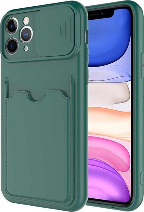 İphone 11 Pro Max Uyumlu  Kartix Kılıf-Koyu Yeşil