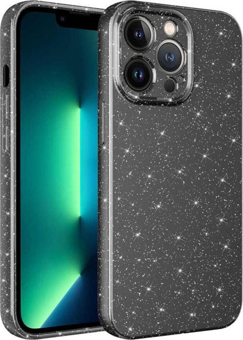 İphone 12 Pro Max Uyumlu Kamera Korumalı Simli Lüks Zore Koton Kılıf-Gri