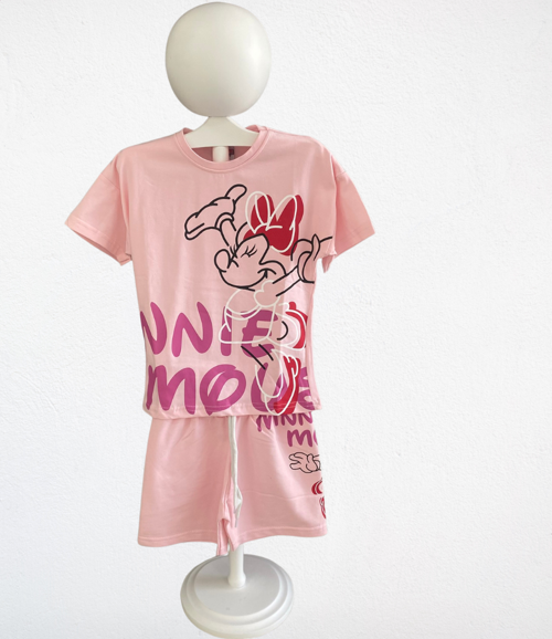 Minnie Mouse Desenli Pembe Takım
