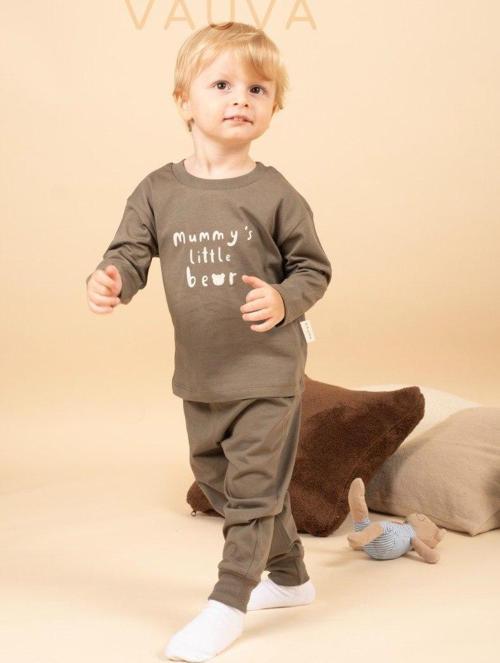 Çocuk Sweatshirt & Eşofman Takımı – Haki “Mummy’s Little Bear”