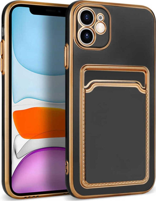 İphone 11 Uyumlu Zore Bark Kartlıklı Kılıf-Siyah