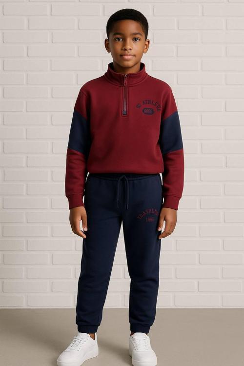 "Athletic 1969" Eşofman Takımı - Bordo & Lacivert