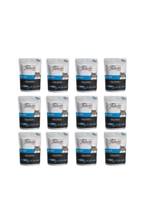Pouch Tahılsız Somonlu Kedi Maması 85 Gr X 12 Adet
