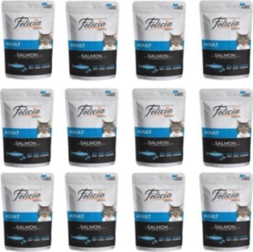 Pouch Tahılsız Somonlu Kedi Maması 85 Gr X 12 Adet