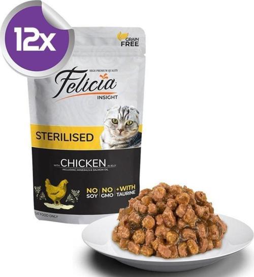 Tavuklu Tahılsız Kısırlaştırılmış Kedi Konservesi 12X85Gr