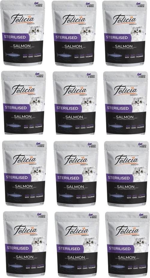 Tahılısız Sterilized Kısır Somonlu Yaş Mama 85 Gr. X 12 Adet