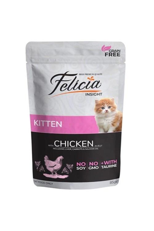 Pouch Kedi Maması Tahılsız Yavru Tavuklu 12X85 Gr