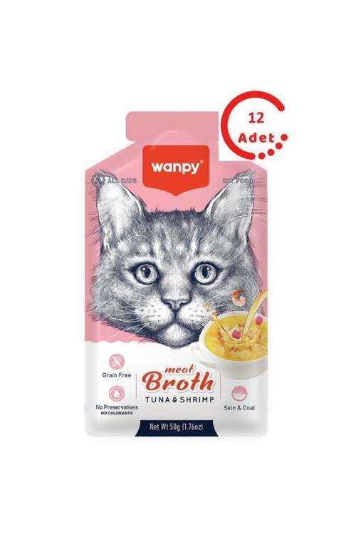 Karidesli Ton Balıklı Kedi Çorbası 50 Gr X 12 Adet