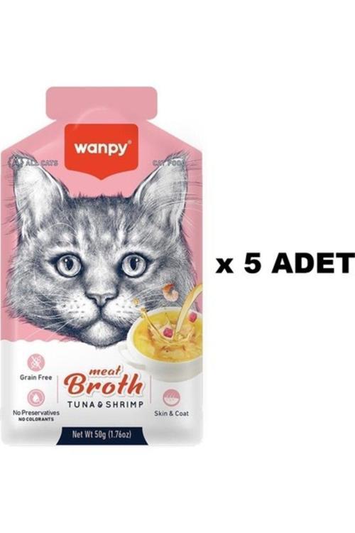 Kediler Için Karidesli Ton Balığı Eti Çorbası 50 Gr X 5 Adet