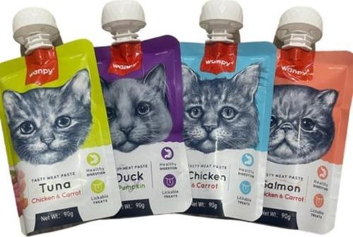 Tasty Meat Paste Taze Sıvı Kedi Ödül Maması Kedi Ödül Maması 4X90Gr