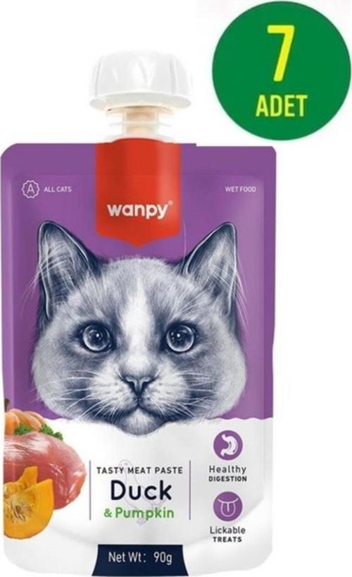 Taze Ördekli&Bal Kabaklı Kedi Et Ezmesi 90 Gr X 7 Adet
