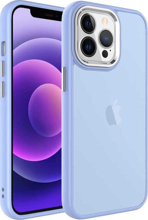 İphone 13 Pro Max Uyumlu Buzlu Sert Pc Zore May Kılıf-Lila