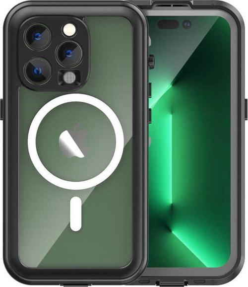 İphone 14 Pro Uyumlu 1-1 Su Geçirmez Kılıf-Siyah