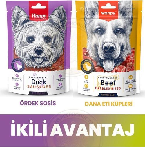 Ördek Sosis, Dana Eti Küpleri İkili Köpek Ödül Paketi