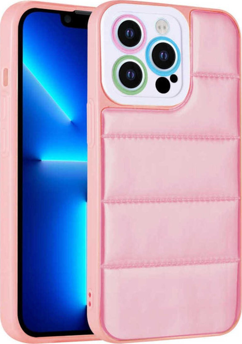 İphone 12 Pro Max Uyumlu Kamera Korumalı Aihttgli Renkli Seksek Kılıf-Pembe